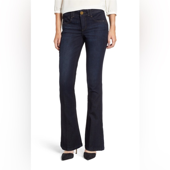 Wit & Wisdom Ab-Solution Itty Bitty Bootcut Jeans, Indigo, Size 6 - Picture 1 of 8